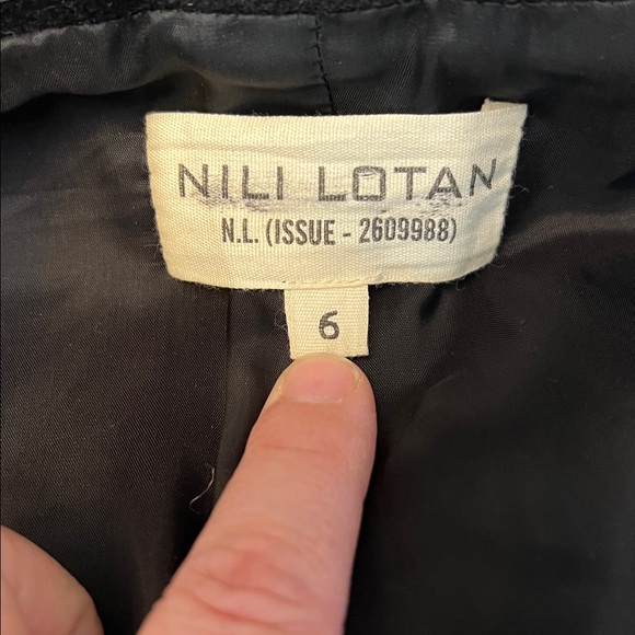 NILI LOTAN RED CUFF VIRGIN WOOL SHORT PEACOAT BLACK SIZE 6 - Picture 13 of 16